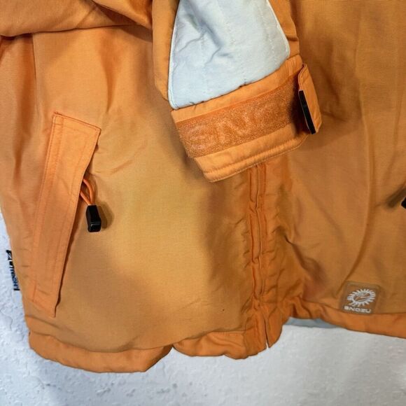 Snozu Performance Women's Size Large Jacket Orange Fleece Lined Hooded Coat EUC - Picture 4 of 12